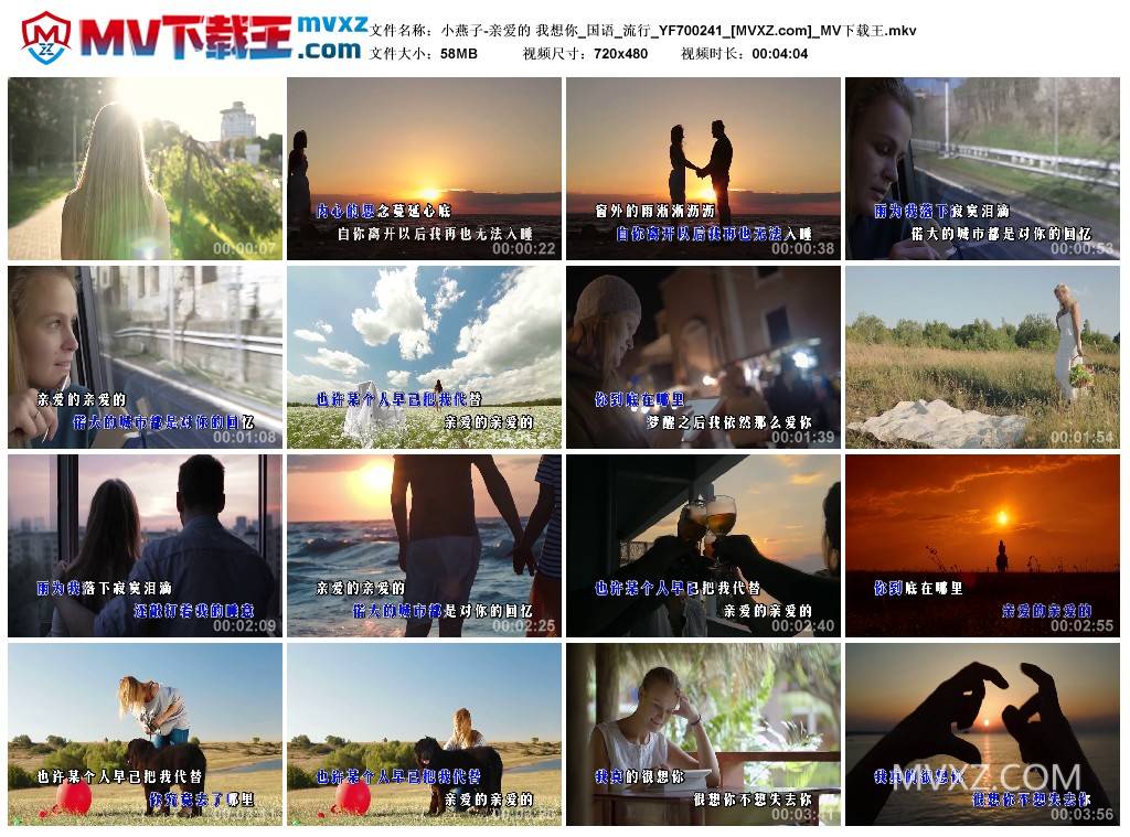 小燕子-亲爱的 我想你_国语_流行_YF700241
